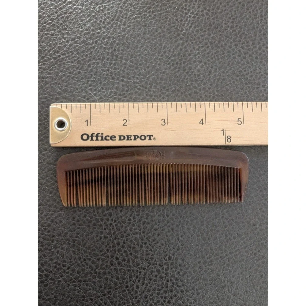 Vintage Lot Of 2 Pocket Combs Faux Tortoise Goody 5